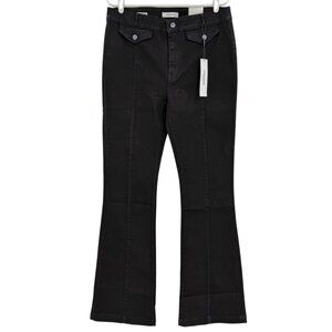 Vigoss Women's Stretch High‎ Rise Black Boot Cut Trouser Pants Size 32 NWT